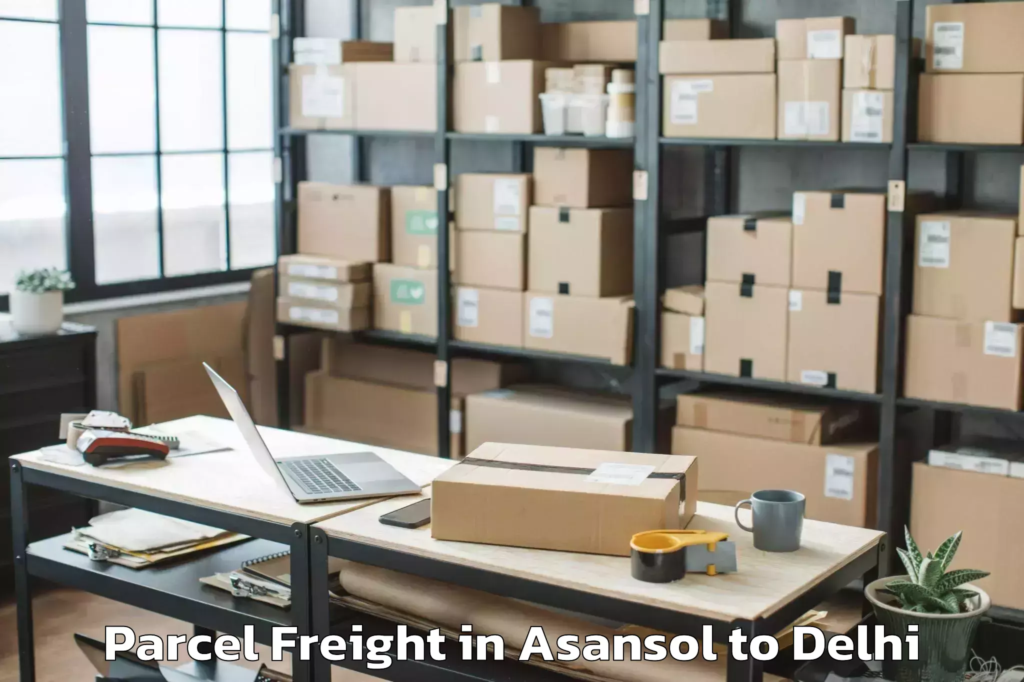 Professional Asansol to University Of Delhi New Delhi Parcel Freight